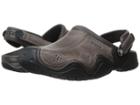 Crocs Swiftwater Leather Camp Clog (epsresso/black) Men's  Shoes