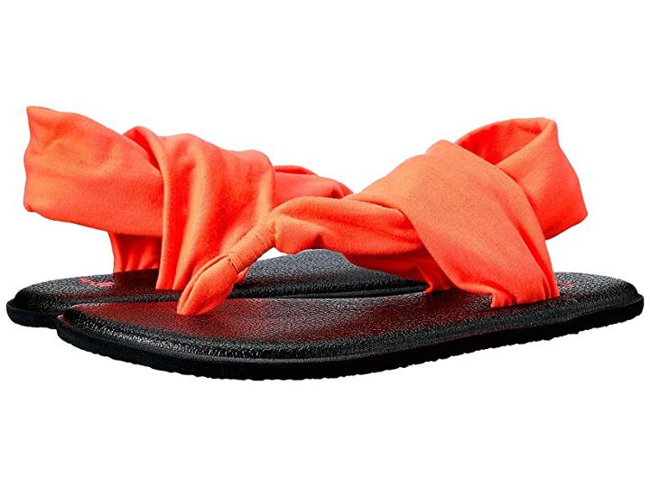 Sanuk Kids Yoga Sling Burst (little Kid/big Kid) (tropical Papaya) Girls Shoes