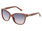 Guess Gu7385 (shiny Light Brown/gradient Smoke) Fashion Sunglasses
