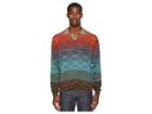 Missoni Ombre Long Sleeve Polo Sweater (bordeaux) Men's Sweater