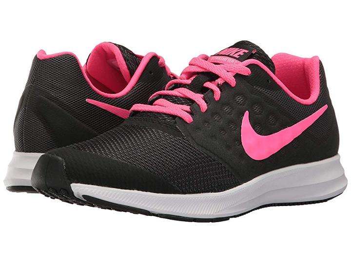 Nike Kids Downshifter 7 (big Kid) (black/racer Pink/anthracite/white) Girls Shoes