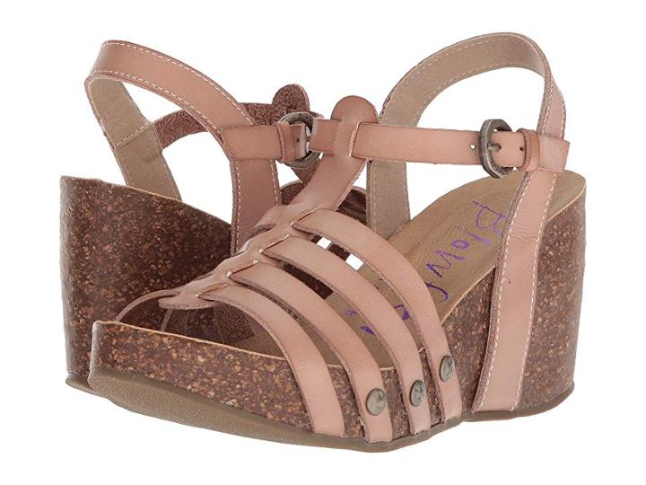 Blowfish Humble (blush Die Cut Pu) Women's Wedge Shoes
