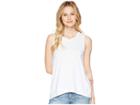 Lilla P Crossed Hem Tank Top (white) Women's Sleeveless