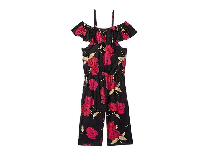 Billabong Kids One Dance Romper (little Kids/big Kids) (black Multi) Girl's Jumpsuit & Rompers One Piece