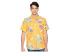 Huf Botanical Floral Short Sleeve Shirt (cantaloupe) Men's Clothing