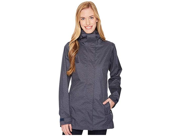 Columbia Splash A Little Ii Rain Jacket (india Ink Geo Lights Print) Women's Coat