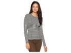 Lamade Jonah Long Sleeve Top (black/cream Stripe) Women's Clothing