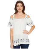 Scully Gail Embroidered Tunic (ivory) Women's Blouse