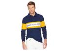 Calvin Klein Jeans Logo Rugby Shirt (royal Navy) Men's Clothing