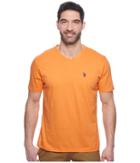 U.s. Polo Assn. V-neck Short Sleeve T-shirt (honey Orange) Men's Short Sleeve Pullover