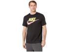 Nike Nsw Brand Mark Tee (black/yellow Pulse/pink Gaze) Men's T Shirt