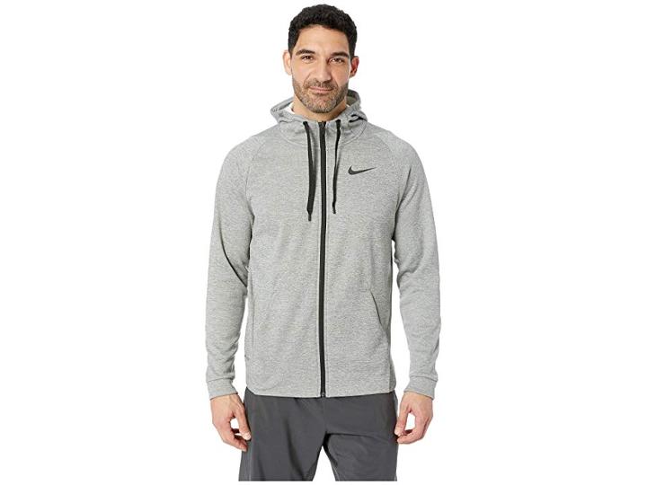 Nike Dri-fit Therma Men's Full-zip Training Hoodie (dark Grey Heather/black) Men's Sweatshirt