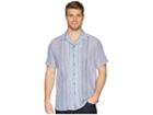 Robert Graham Tarpon Short Sleeve Woven Shirt (navy) Men's Clothing