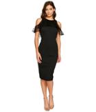 Christin Michaels Macy Sleeveless Lace Ruffle Dress (black) Women's Dress