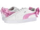 Puma Kids Basket Bow Patent (big Kid) (puma White/orchid/gray/violet) Girl's Shoes