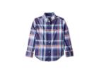Polo Ralph Lauren Kids Plaid Stretch Cotton Shirt (toddler) (navy Multi) Boy's Clothing