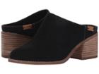 Toms Leila Mule (black Suede) Women's Clog Shoes