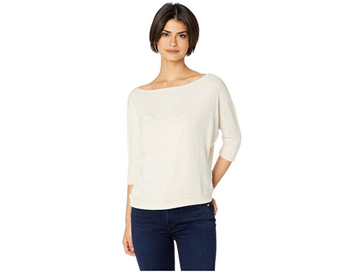 Onzie Weekend One Shoulder Top (oatmeal) Women's Clothing