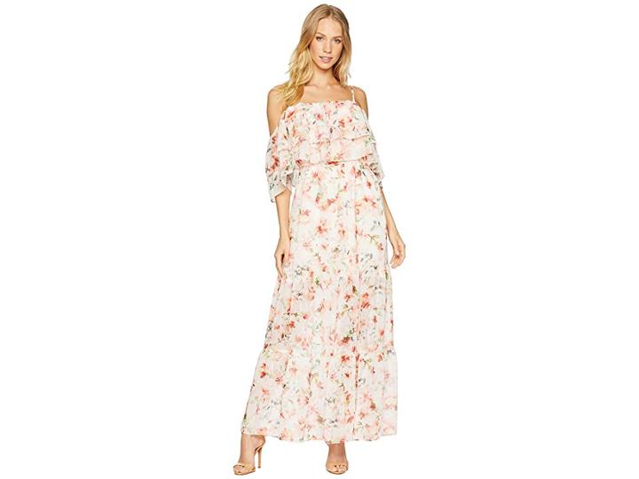 Bb Dakota Rsvp Tae Floral Off The Shoulder Dress (vanilla) Women's Dress