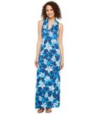 Tommy Bahama Olympias Blooms Sleeveless Maxi (download Blue) Women's Clothing