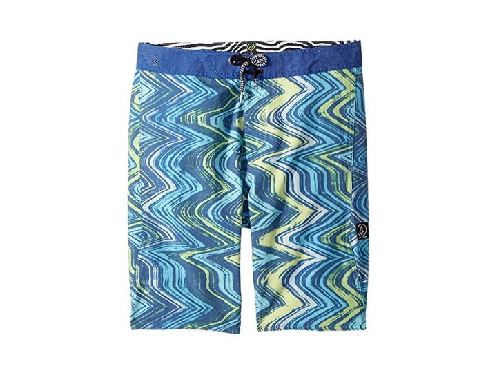 Volcom Kids Lo Fi Boardshorts (big Kids) (camper Blue) Boy's Swimwear
