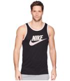 Nike Ace Logo Tank Top (black/particle Rose/elemental Rose) Men's Sleeveless
