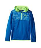 Under Armour Kids Armour Fleece 1/4 Zip Hoodie (big Kids) (cruise Blue/cruise Blue/quirky Lime) Boy's Sweatshirt