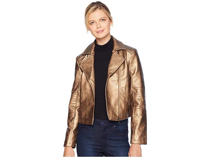 Tribal Fancy Moto Jacket (bronze) Women's Coat