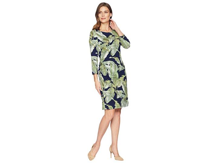 Tommy Bahama Fiesta Palms Shirred Dress (ocean Deep) Women's Dress