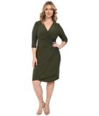 Kiyonna Ciara Cinch Dress (olive) Women's Dress