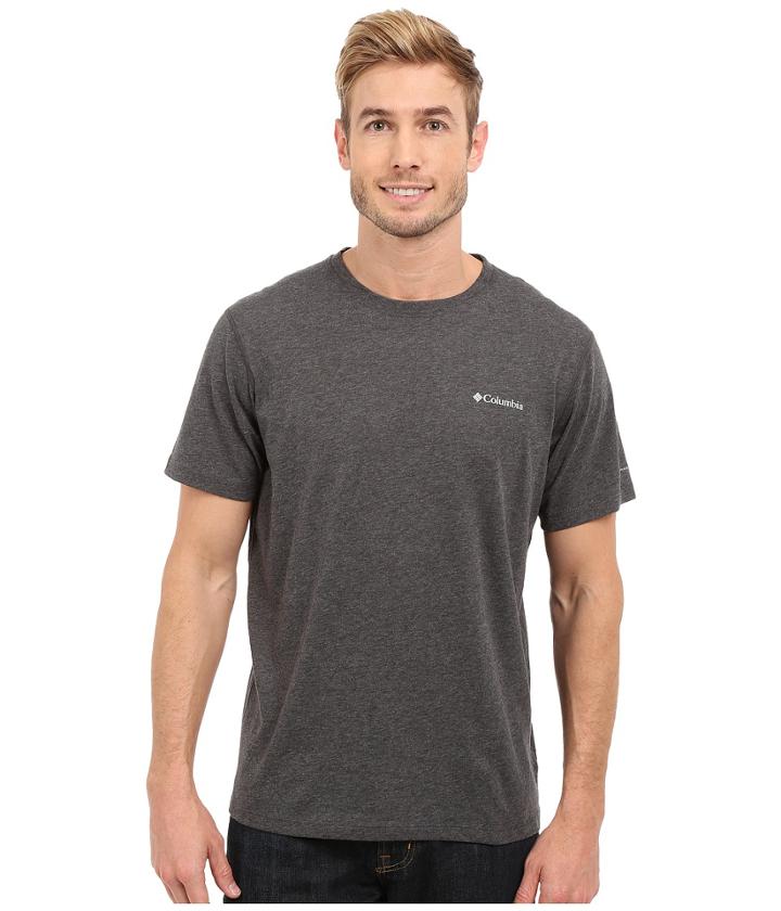 Columbia Silver Ridge Zerotm Short Sleeve Shirt (shark Heather) Men's T Shirt