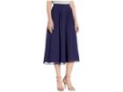 Anne Klein Solid Pleated Skirt (distant Mountain) Women's Skirt