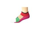Happy Socks Athletic Blocked Low Sock (dark Pink) Women's Crew Cut Socks Shoes
