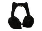 Kate Spade New York Faux Mink Cat Earmuff (black) Hair Accessories