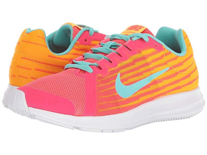 Nike Kids Downshifter 8 Fade (big Kid) (solar Red/aurora Green/laser Orange) Girls Shoes