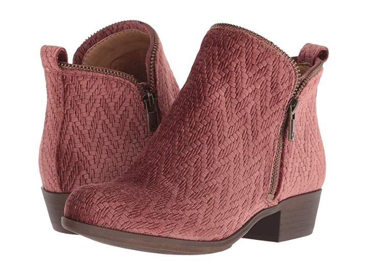 Lucky Brand Kids Bartalino (little Kid/big Kid) (burgundy Velvet Chevron) Girls Shoes