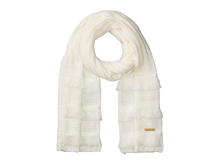 Michael Michael Kors Rib Fringe Muffler (cream/gold) Scarves
