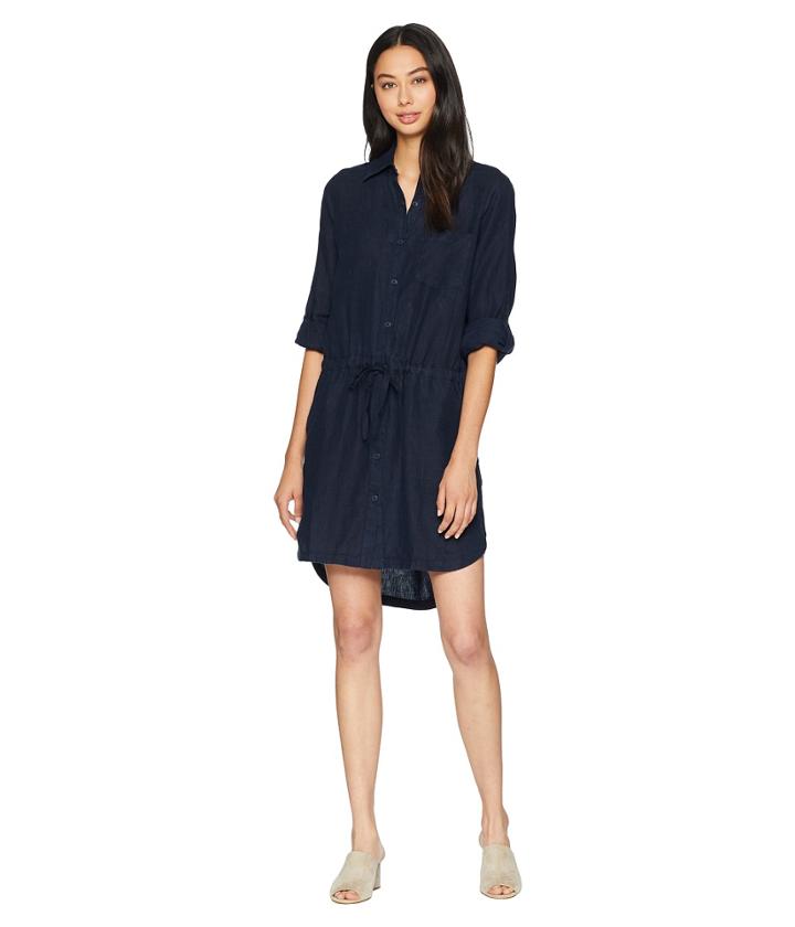 Juicy Couture Washed Linen Shirtdress (regal) Women's Dress