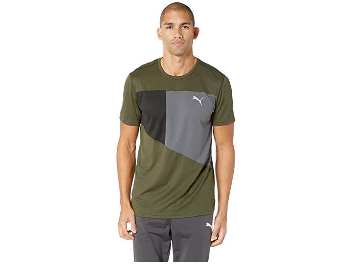 Puma Ignite Short Sleeve Tee (forest Night/iron Gate) Men's T Shirt