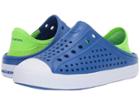 Skechers Kids Guzman Steps Aqua Surge (little Kid/big Kid) (blue/lime) Boy's Shoes