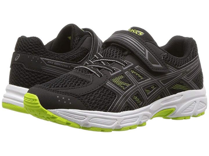 Asics Kids Gel-contend 4 Ps (toddler/little Kid) (black/neon Lime) Boys Shoes