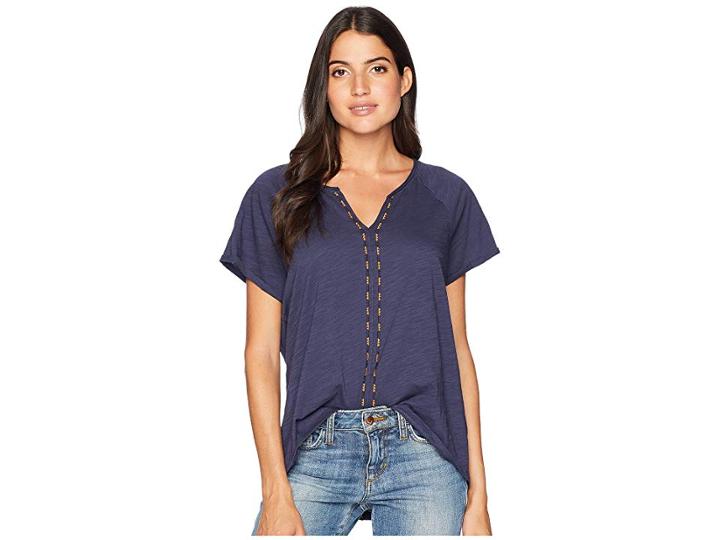 Pendleton Cap Sleeve Easy Tee (indigo) Women's T Shirt