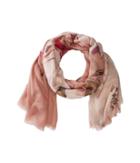 Vince Camuto Anemone Flower Tissue Wrap Scarf (wood Rose) Scarves
