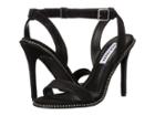 Steve Madden Sylvie Heeled Sandal (black Suede) Women's Sandals
