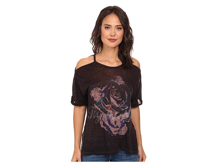 Free People Axel Tee (blackburn) Women's Short Sleeve Pullover
