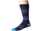 Zensah Best Dressed Socks (navy/slim Stripes) Men's Crew Cut Socks Shoes
