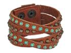 Leatherock B339 (vintage Brown/turquoise/coral) Bracelet