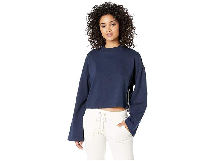 Juicy Couture Solid Logo Tape Track Pullover (regal) Women's Clothing