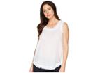 Kenneth Cole New York Frayed Hem Tank Top (white) Women's Sleeveless