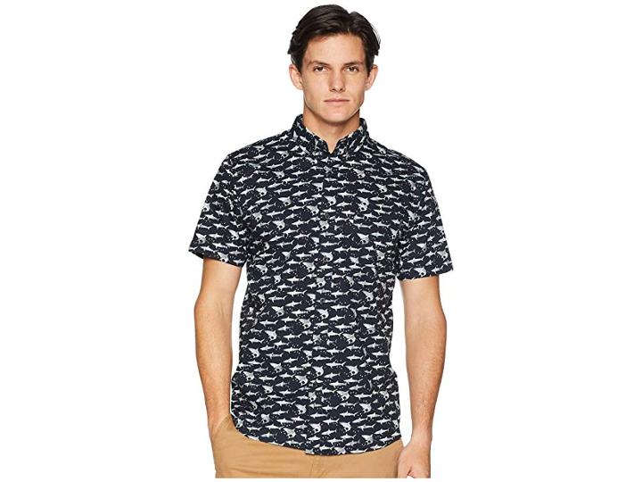 Rip Curl Parker Short Sleeve Shirt (black) Men's Clothing